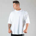 Men’s Oversized Running Gym Hip-Hop Loose T-Shirt – Bodybuilding Streetwear Tee