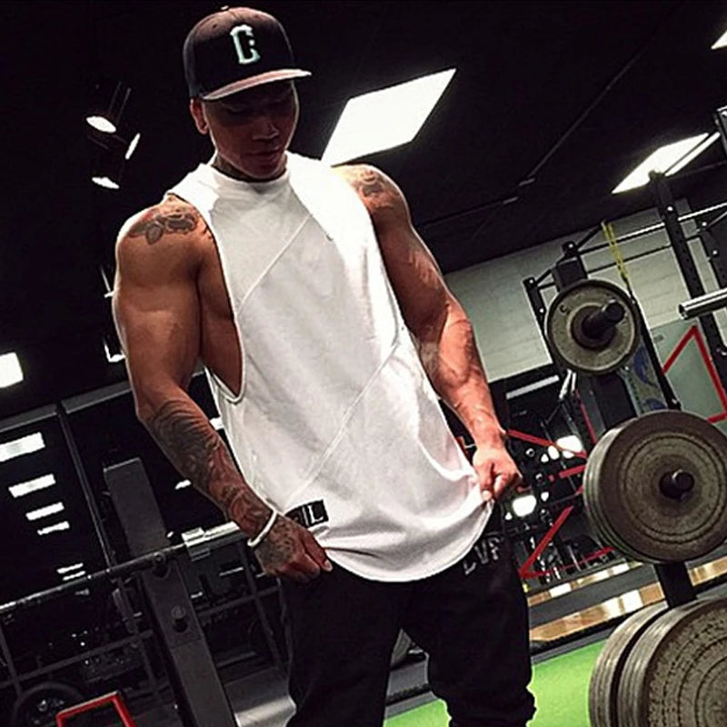Men’s Gym Bodybuilding Sleeveless Muscle Tank Top – Cotton Workout Sports Vest