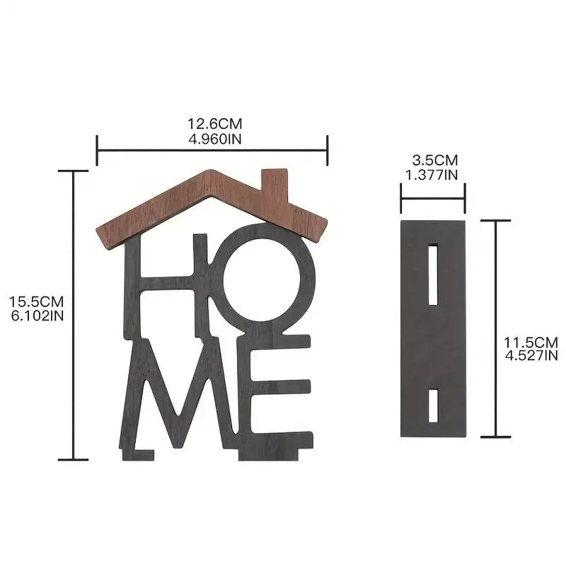 Wooden House-Shaped Ornament | Desktop & Shelf Decor for Living Room & Coffee Table