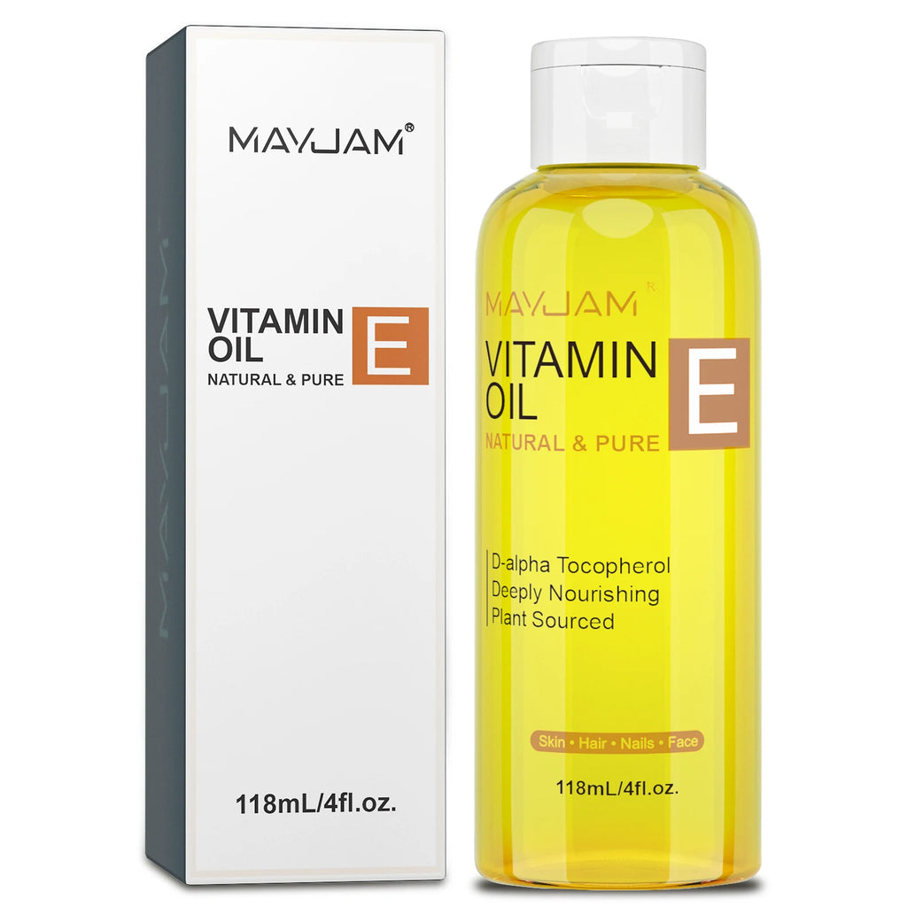 MAYJAM Natural & Pure Vitamin E Face Care Oil – Moisturizing Brightening Skin Tone 118ml 236ml