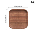 Large Solid Walnut Wood Dinner Plate & Serving Tray – Cake Bread Coffee Tea Wooden Platter