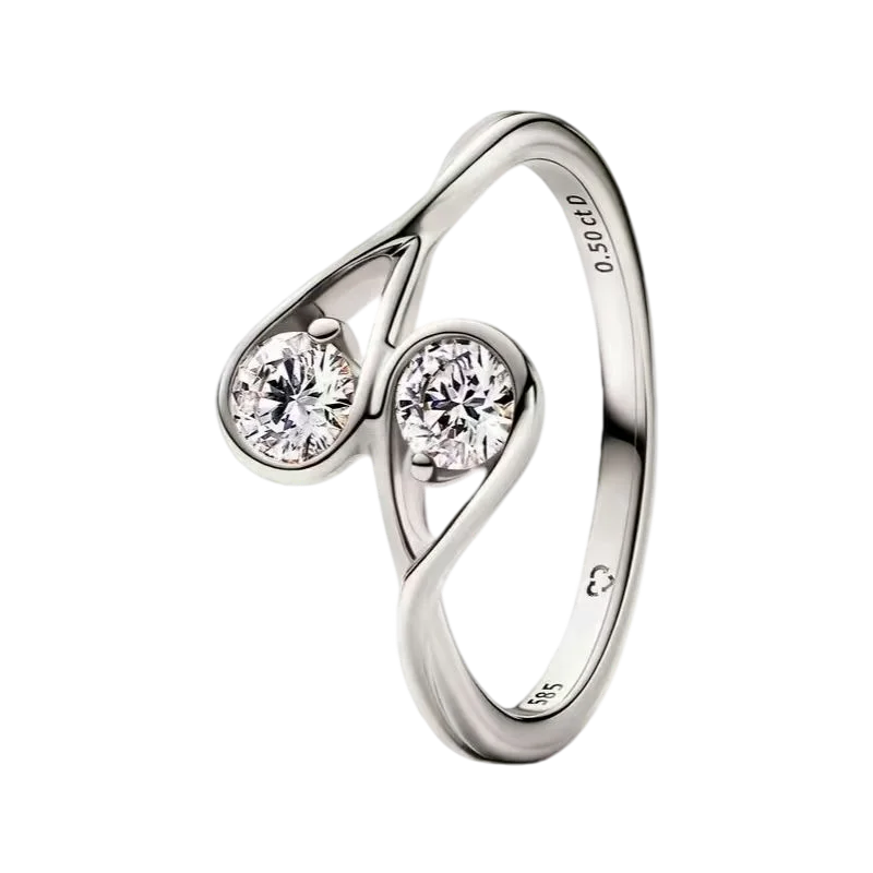 S925 Silver Bow Love Flower Ring – Elegant High-End Fashion Ring