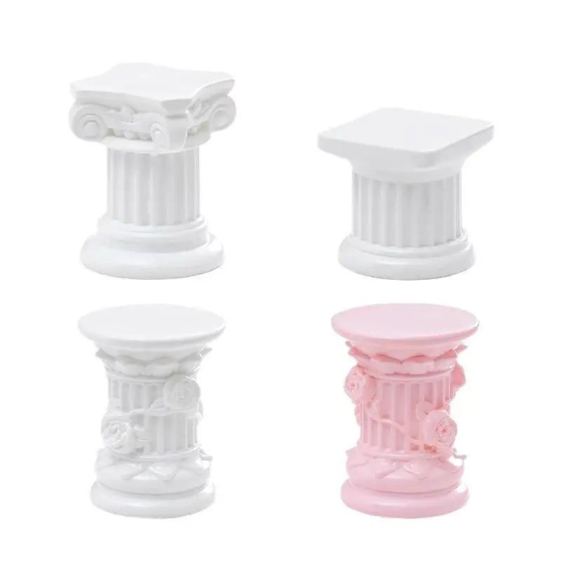 Roman Pillar Pedestal Statue | Greek Column Candlestick Stand for Home & Garden Decor