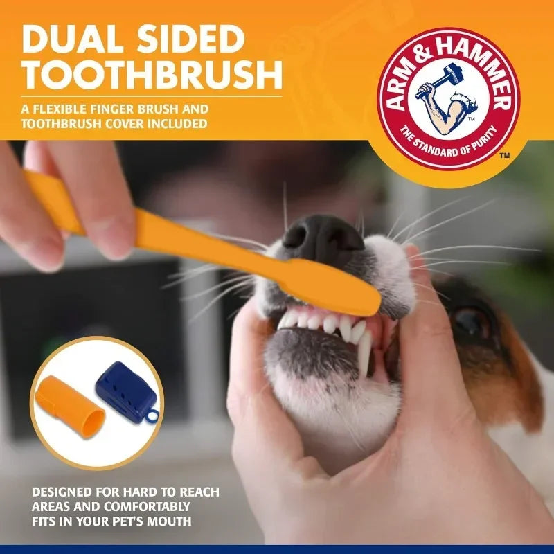 Pet Dental Care Kit – Dog & Cat Toothbrush & Toothpaste Set for Plaque & Tartar