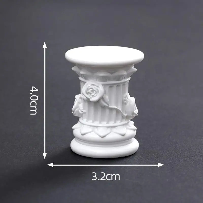 Roman Pillar Pedestal Statue | Greek Column Candlestick Stand for Home & Garden Decor