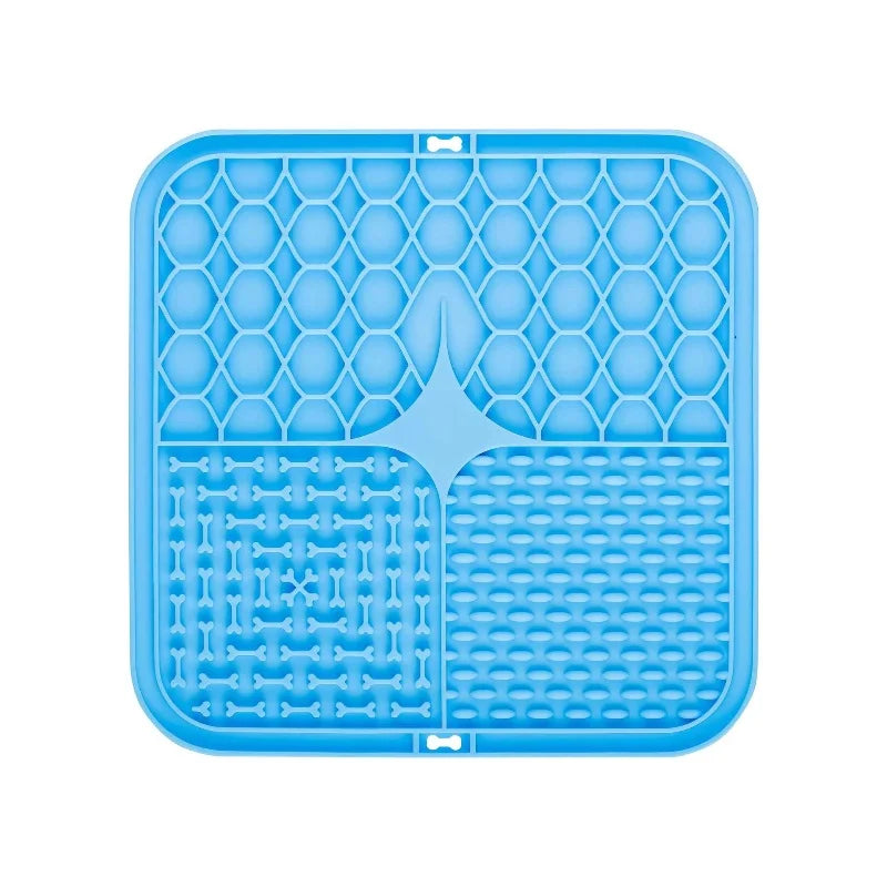Silicone Dog Lick Mat Slow Feeder – Bath Distraction Suction Plate for Dog Training