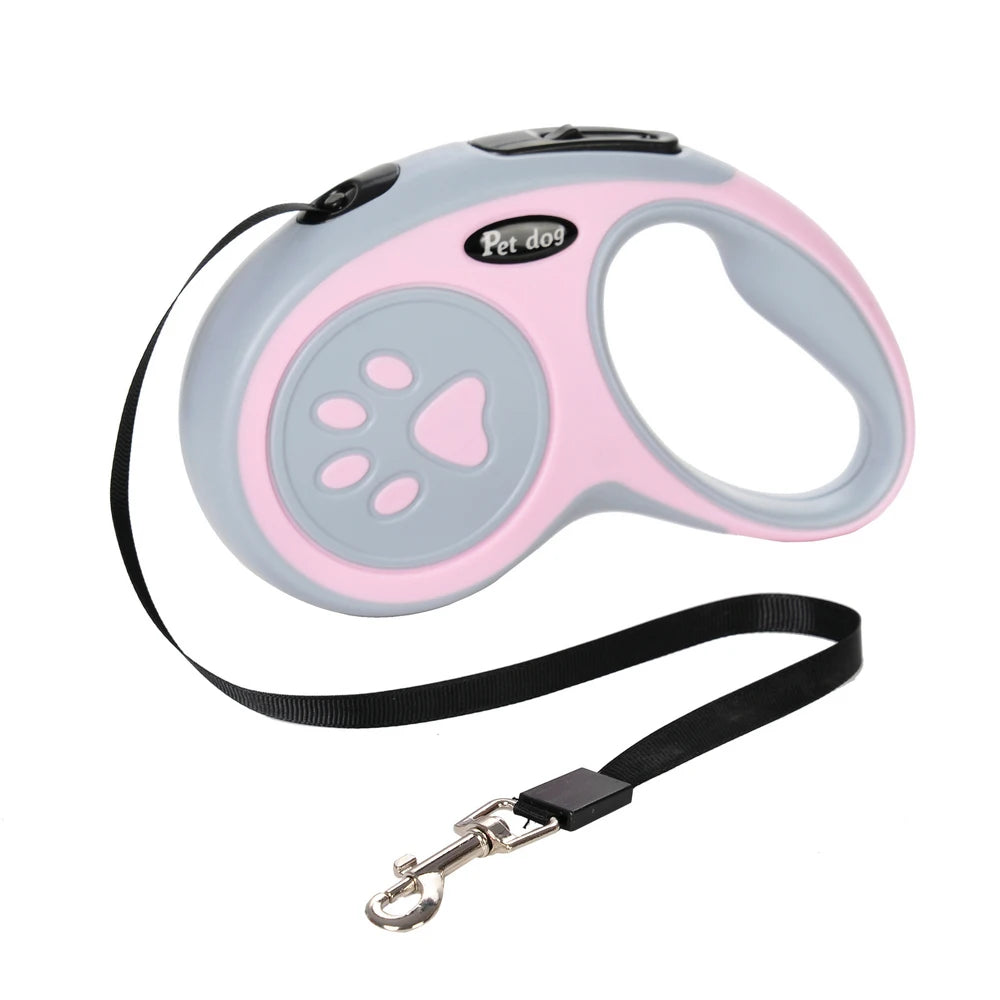 Retractable Dog Leash 3M/5M – One-Button Lock Non-Slip Handle for Small Dogs Cats Training & Hiking