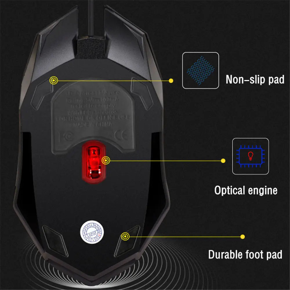 ITLY M01 LED Gaming Mouse – USB Wired Backlit Mouse for PC & Laptop
