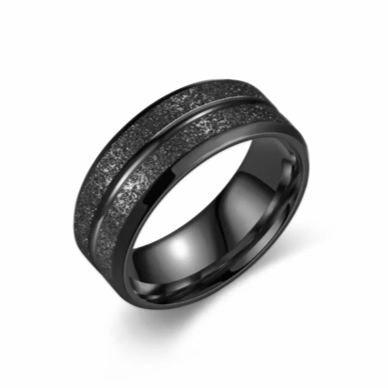 Square Zircon Stainless Steel Couple Ring – Romantic Engagement Wedding Ring for Women & Men
