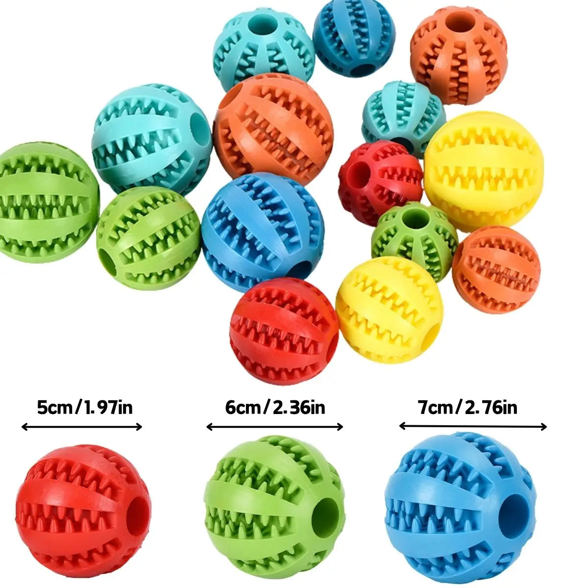 Bite Resistant Dog Toy Ball – Teething Chew Toy & Treat Feeder for Small Medium Large Dogs