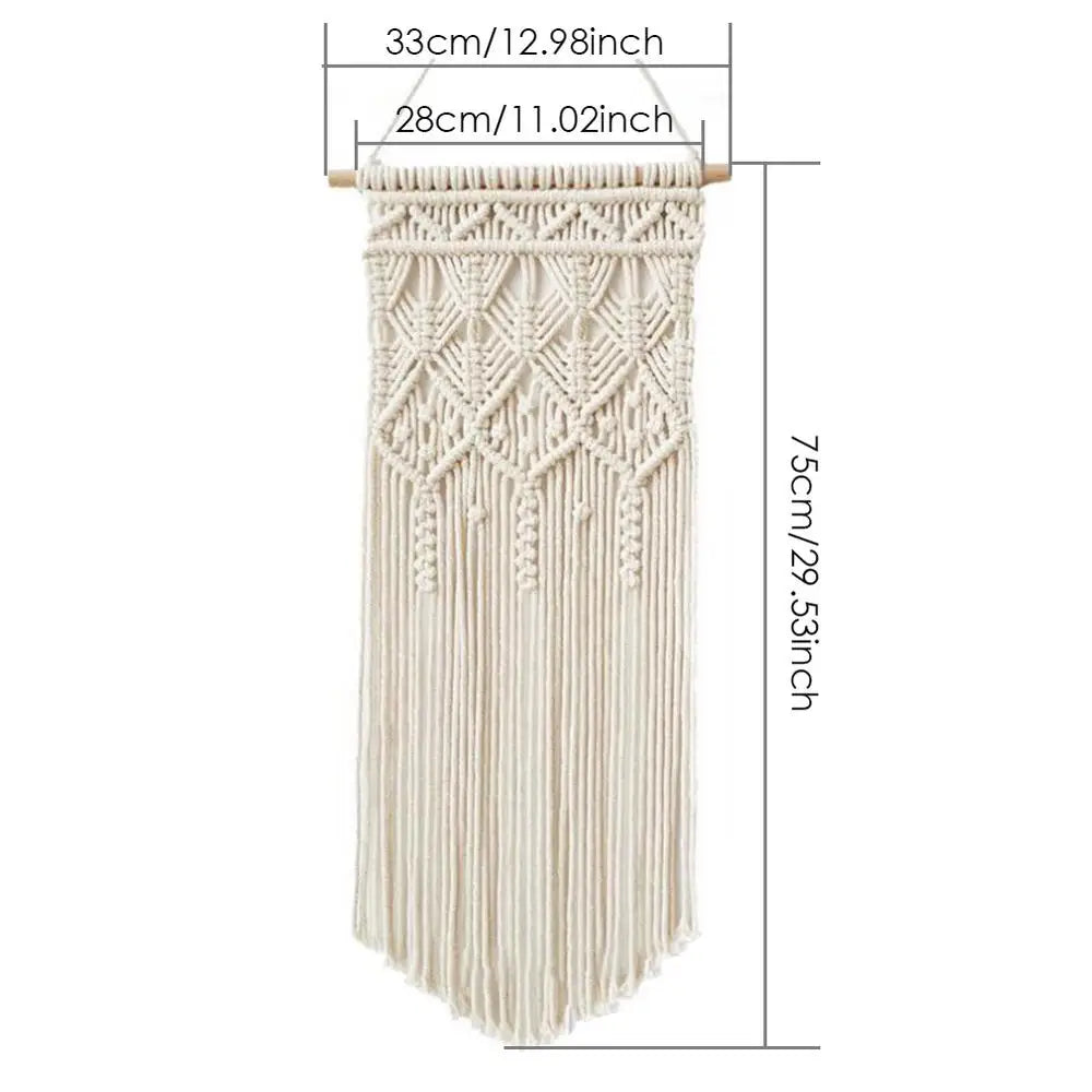 Bohemian Macrame Wall Hanging | Geometric Woven Tapestry for Home Decor