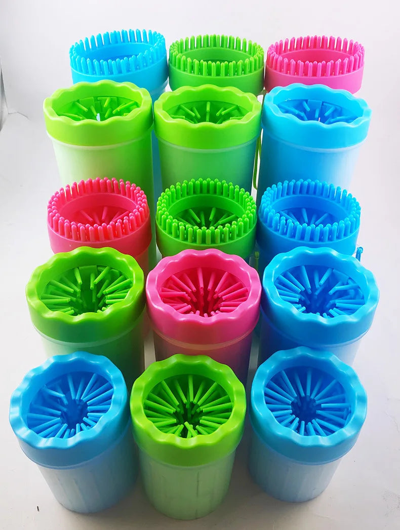 Pet Paw Cleaner Cup – Portable Silicone Brush Foot Washer for Dogs & Cats