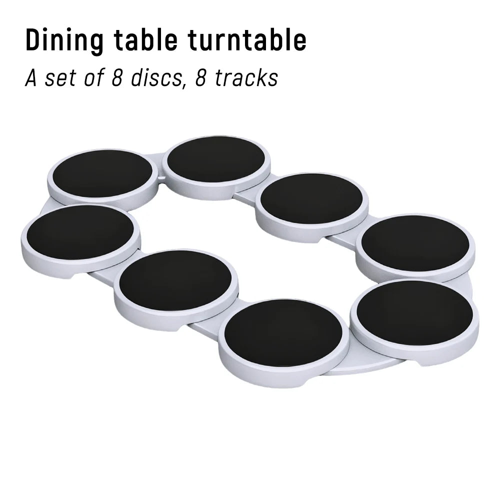 360° Rotating Lazy Susan Turntable Tray – Heat Resistant Portable Food Organizer for Dining Table