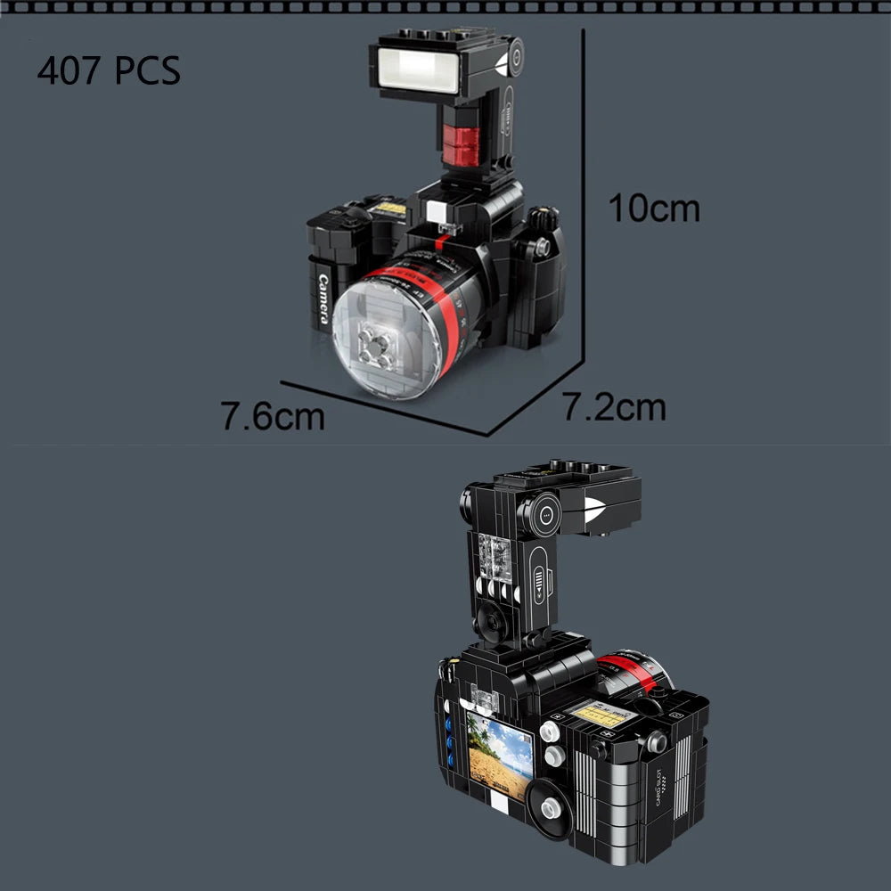 DSLR Camera Mini Building Blocks – Creative Educational Toy Kit for Kids & Adults