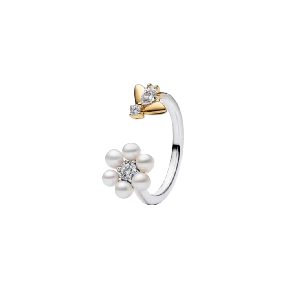 S925 Silver Bow Love Flower Ring – Elegant High-End Fashion Ring