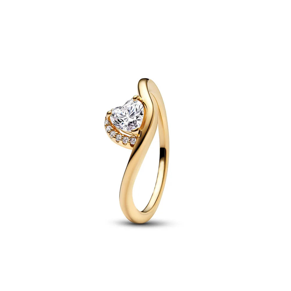 925 Silver Heart, Butterfly & Flower Ring – Exquisite Wedding Ring for Women