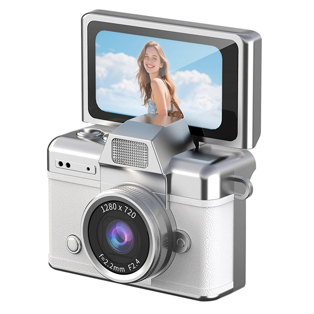 Mini Keychain Camera – 1.47" Flip Screen CCD Pocket Camcorder for Kids & Adults