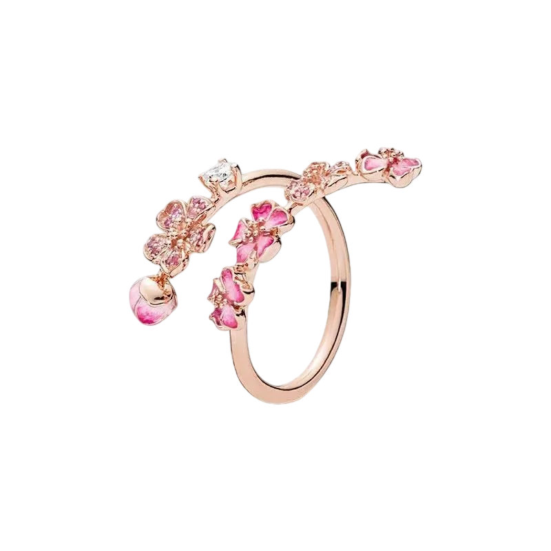S925 Silver Bow Love Flower Ring – Elegant High-End Fashion Ring
