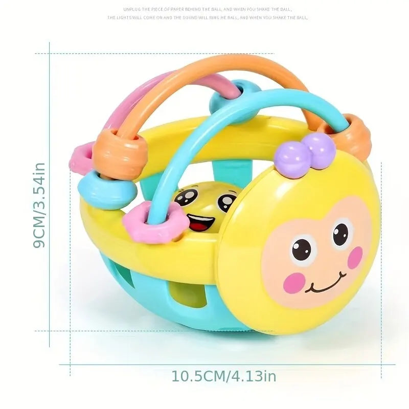 Baby Rattle Ball Toy – Sensory Bell Rattle for Infants 0-12 Months