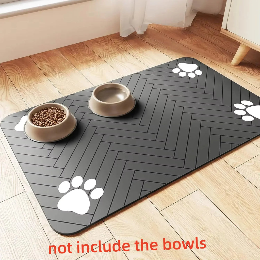 Absorbent Pet Feeding Mat – Waterproof Quick-Dry Placemat for Dog & Cat Food Bowls