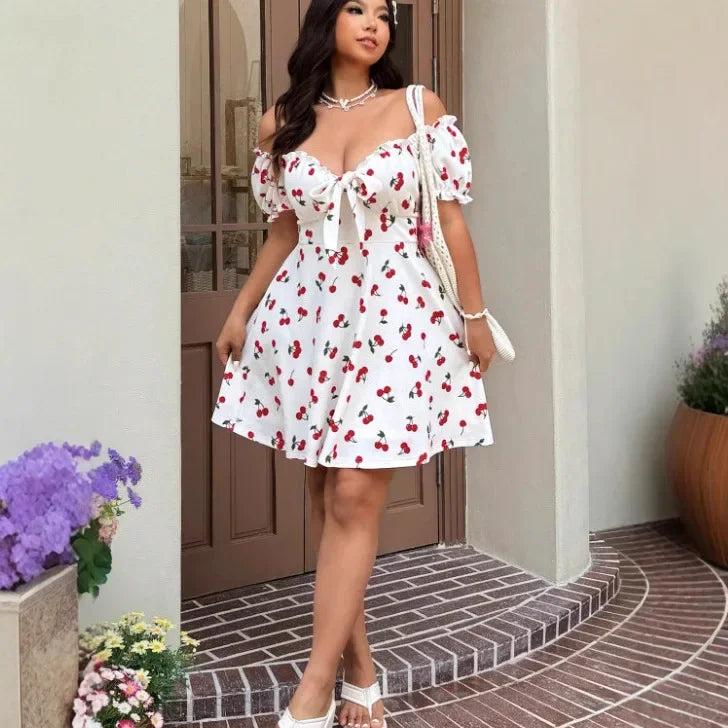 Plus Size Floral Bubble Sleeve Midi Dress – Sweet Country Style