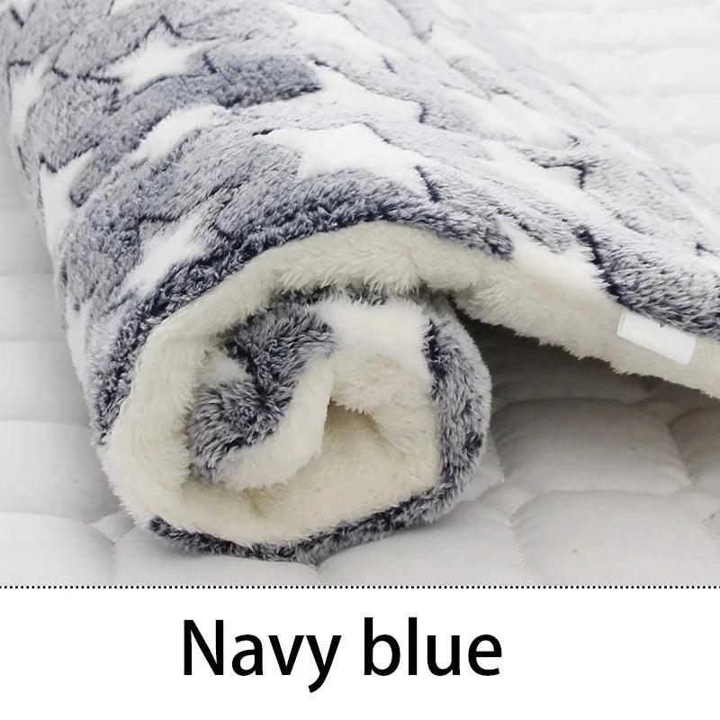 Flannel Pet Sleeping Mat – Soft Dog & Cat Bed Cushion Blanket for Winter