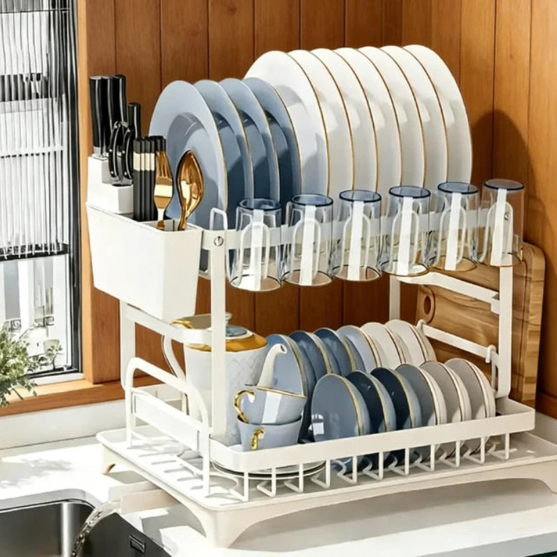 Transparent Drain Bowl Rack – Quick-Access Kitchen Tableware Storage Shelf Organizer