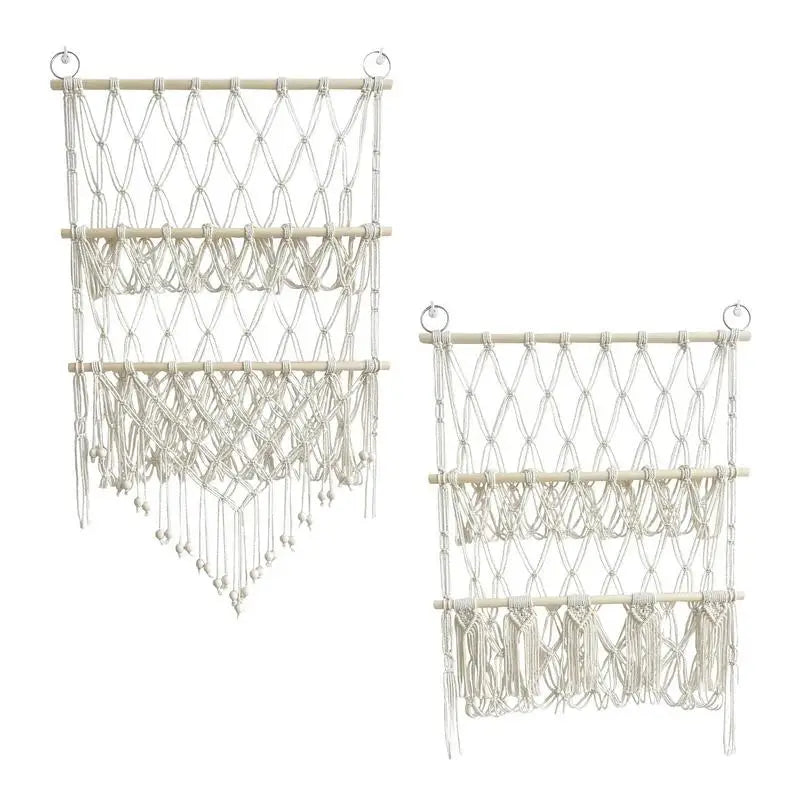 Bohemian Macrame Wall Hanging | Geometric Woven Tapestry for Home Decor