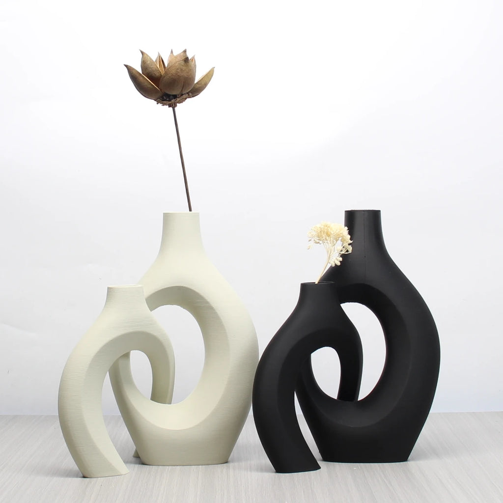 Bohemian Art Vase Set | Home & Office Decor for Living Room, Bedroom & Wedding