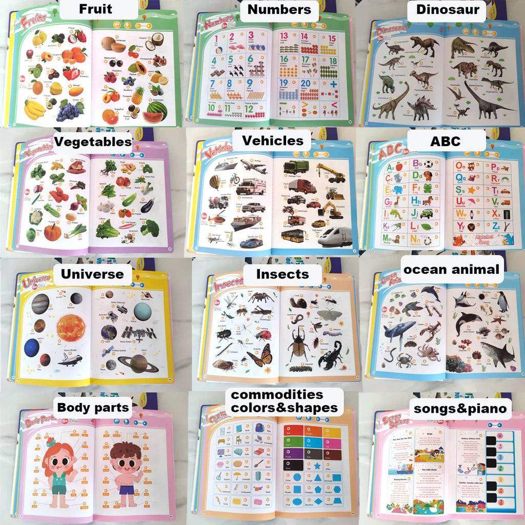 Interactive English Touch Sound Learning Book 0–6