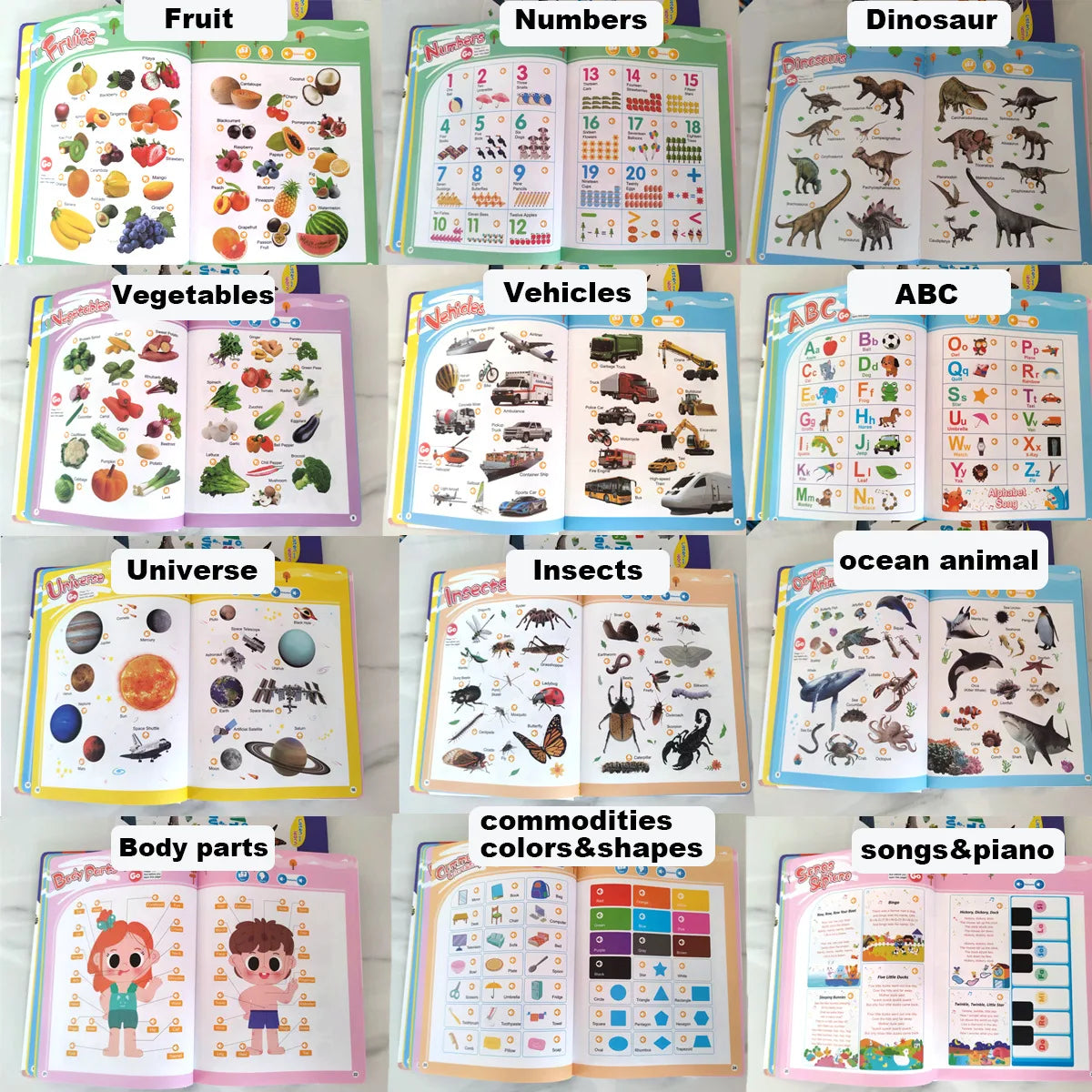 Interactive English Touch Sound Learning Book 0–6