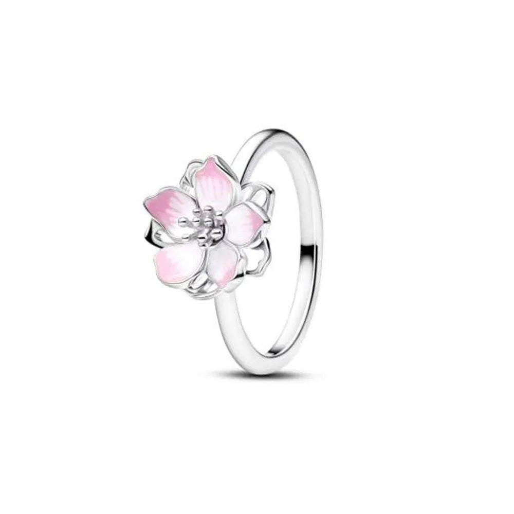 925 Silver Heart, Butterfly & Flower Ring – Exquisite Wedding Ring for Women