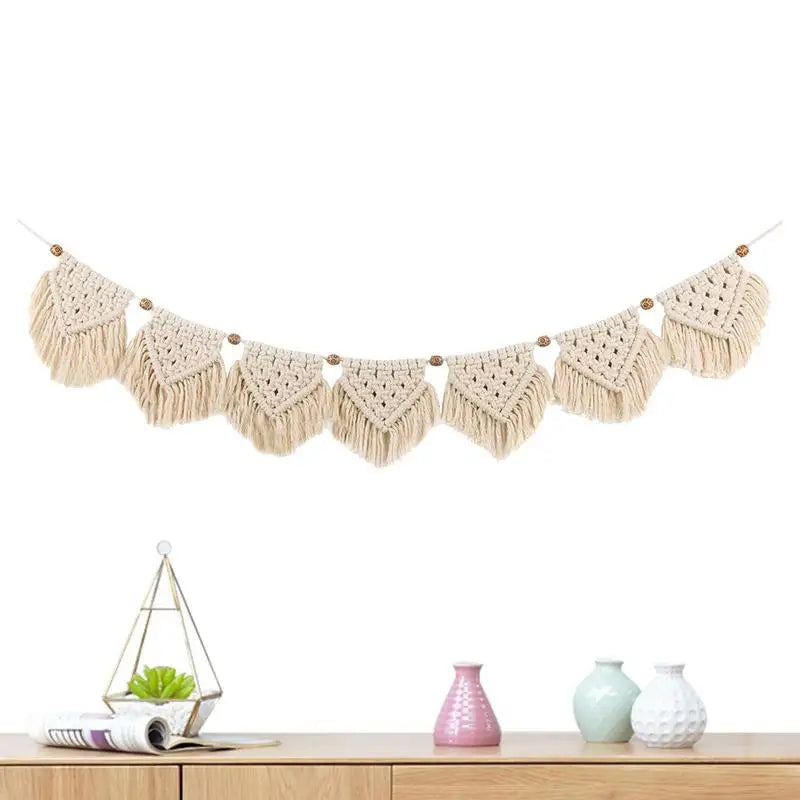 Boho Macrame Wall Hanging | Handwoven Cotton Tapestry for Bedroom & Wedding Decor