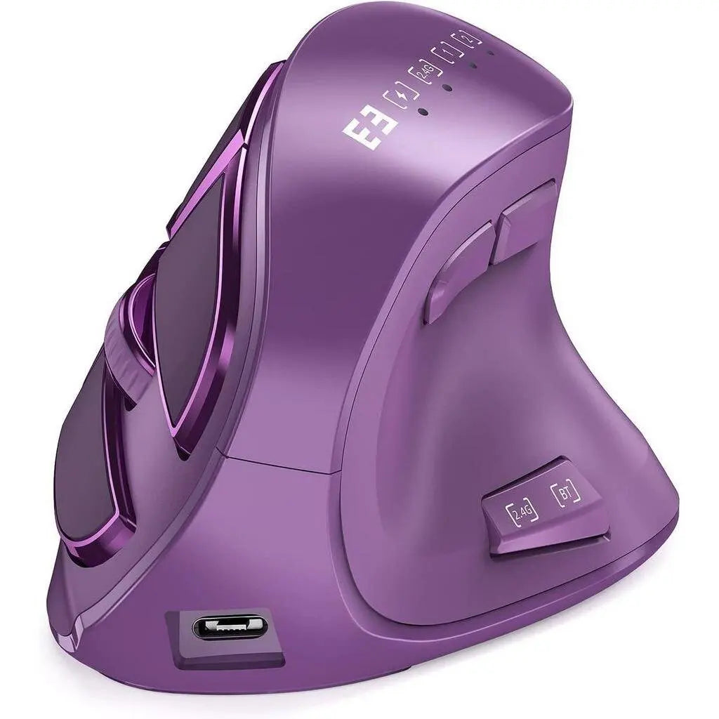 Bluetooth Vertical Wireless Mouse – Ergonomic Rechargeable Mouse for Laptop & Tablet