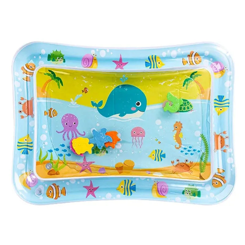 Baby Water Play Mat – Inflatable Tummy Time Mat with Fish for Infants 0-12 Months