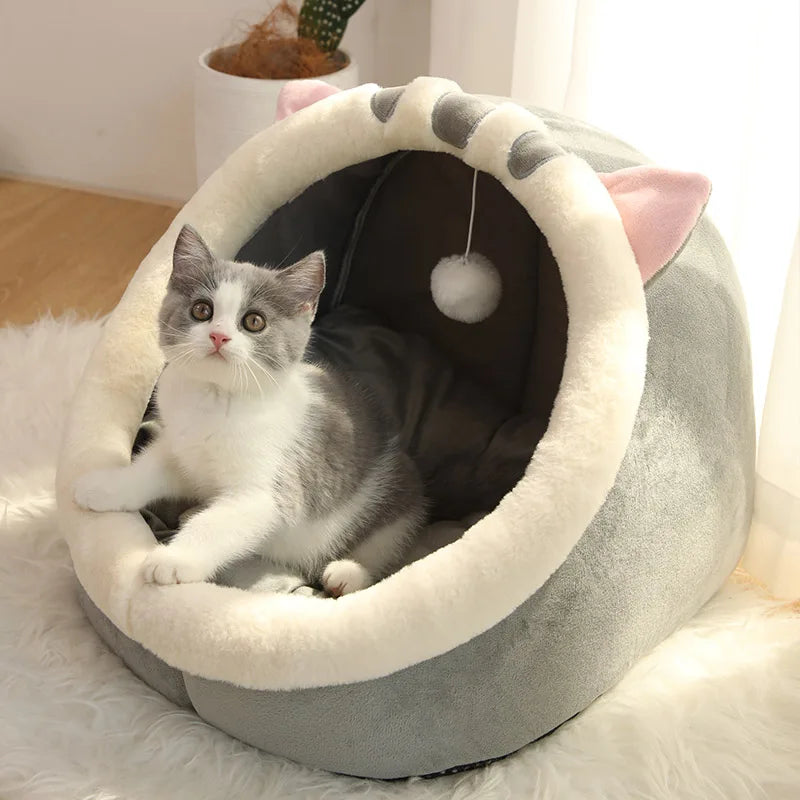 Deep Sleep Cat Bed – Foldable Washable Cave Bag Bed for Cats & Small Dogs
