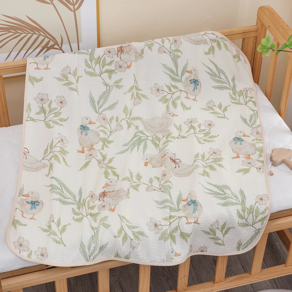 Newborn Baby Bath Towel – Soft Pure Cotton Gauze Blanket for Infants