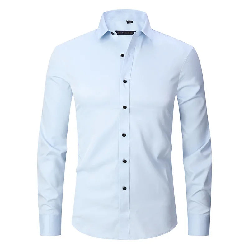 Men’s Slim Fit Long Sleeve Business Dress Shirt – Formal Casual Elegant Blouse
