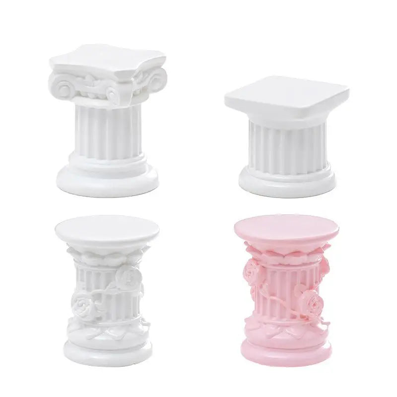 Roman Pillar Pedestal Statue | Greek Column Candlestick Stand for Home & Garden Decor