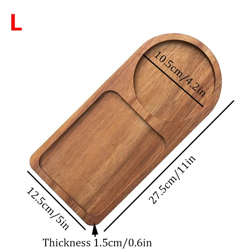 Wooden Coffee & Breakfast Serving Tray – Decorative Hospitality Coffeeware Teaware Plate