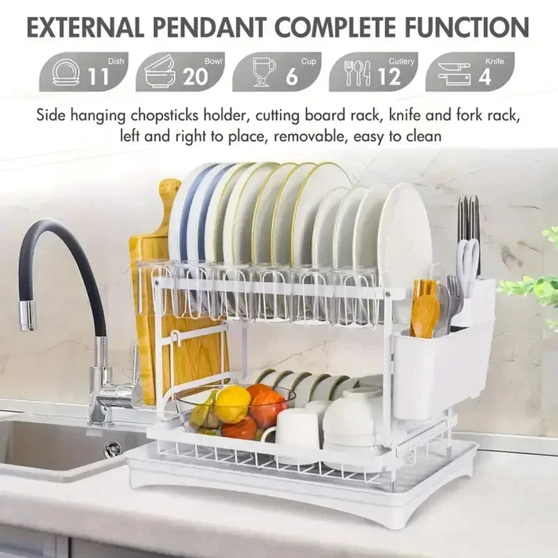 Transparent Drain Bowl Rack – Quick-Access Kitchen Tableware Storage Shelf Organizer