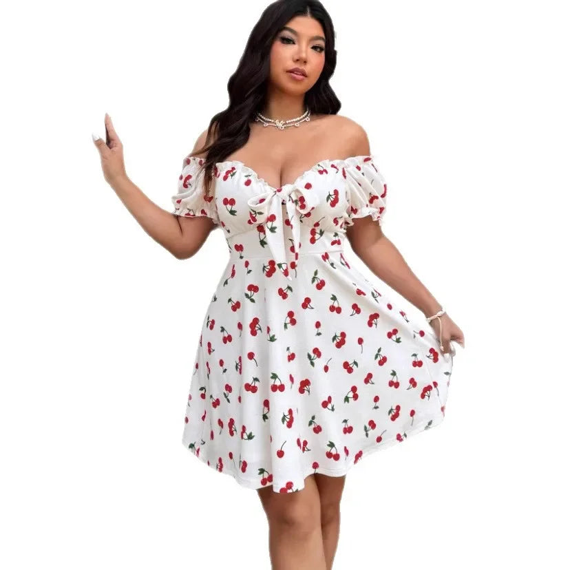 Plus Size Floral Bubble Sleeve Midi Dress – Sweet Country Style