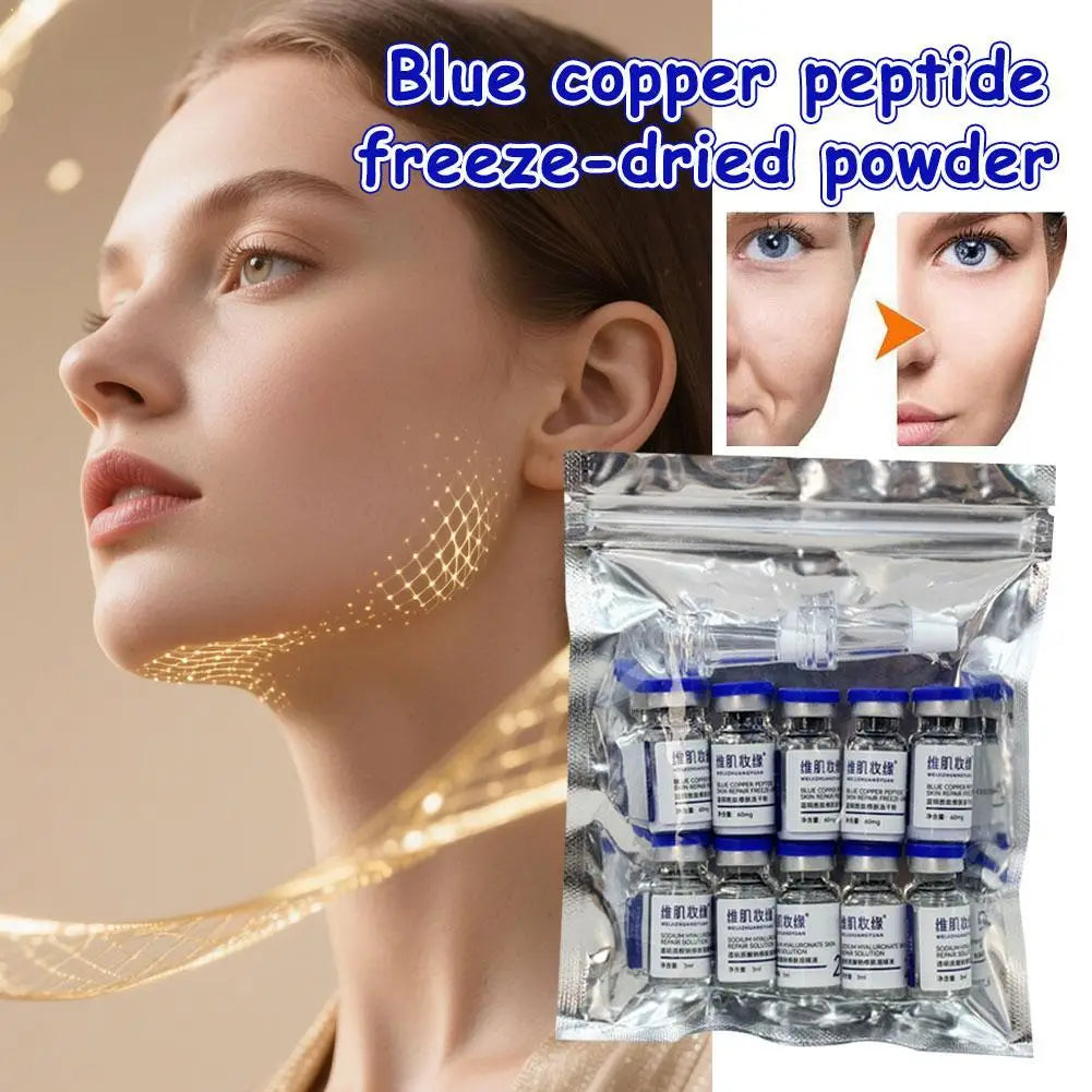 Blue Copper Peptide GHK-CU Serum – Hydration Skin Rejuvenation Elasticity & Barrier Repair Skincare