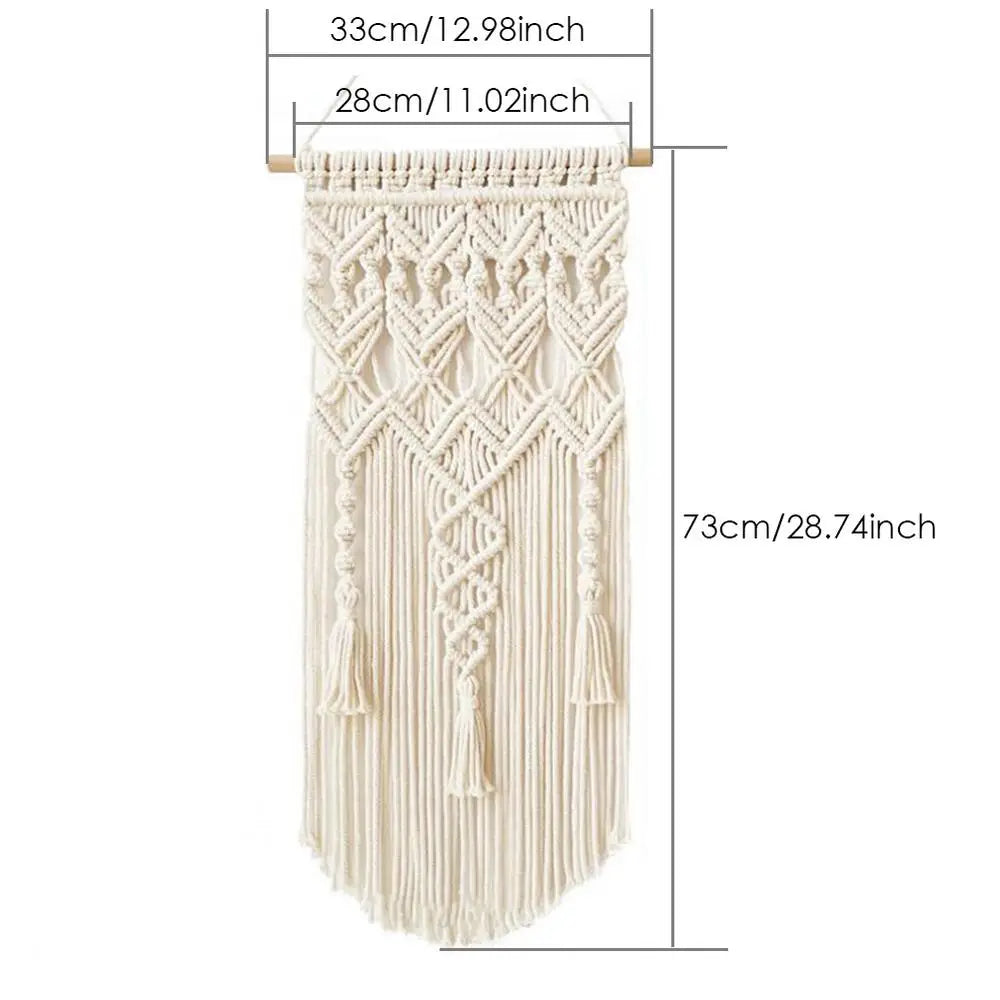 Bohemian Macrame Wall Hanging | Geometric Woven Tapestry for Home Decor