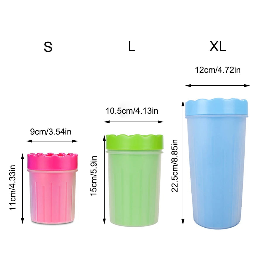 Pet Paw Cleaner Cup – Portable Silicone Brush Foot Washer for Dogs & Cats
