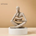 Abstract Thinker Sculpture | Resin Figurine for Bookshelf & Desk Decor