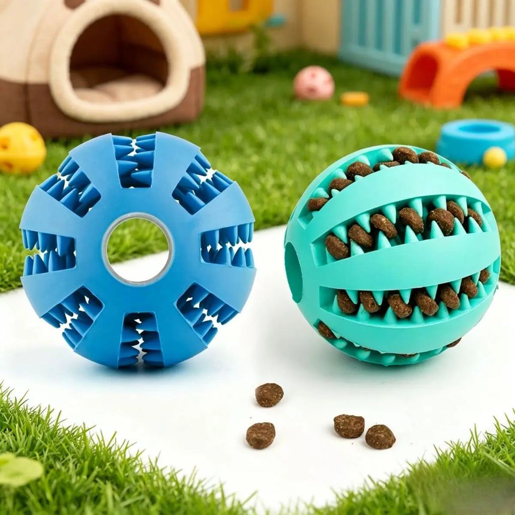 Bite Resistant Dog Toy Ball – Teething Chew Toy & Treat Feeder for Small Medium Large Dogs