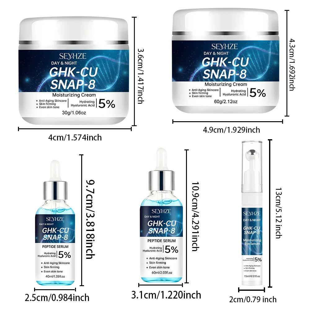 SEYHZE 3-Piece Tightening Lifting Facial Skincare Kit – Eye Essence Moisturizing Cream & Serum