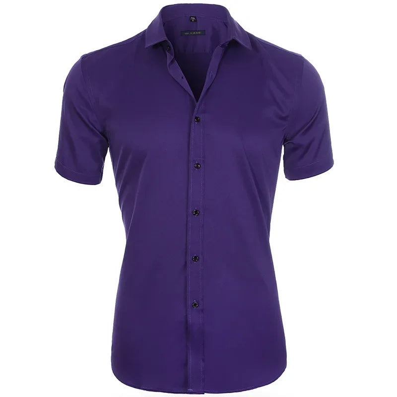 Men’s Slim Fit Long Sleeve Business Dress Shirt – Formal Casual Elegant Blouse