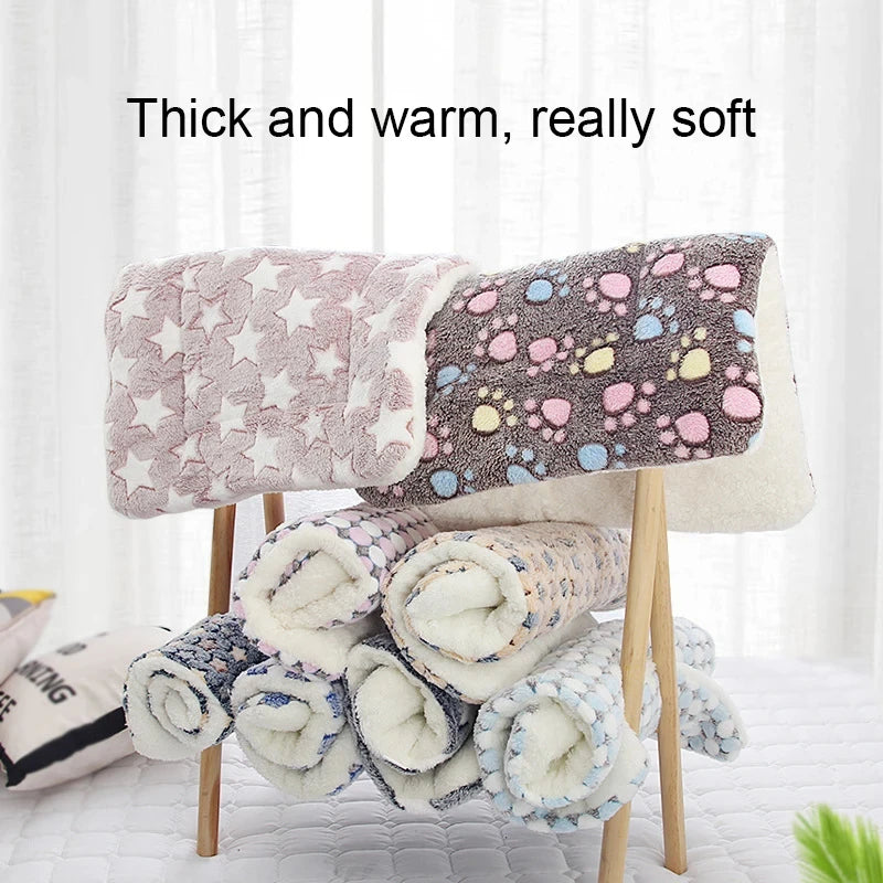Flannel Pet Sleeping Mat – Soft Dog & Cat Bed Cushion Blanket for Winter